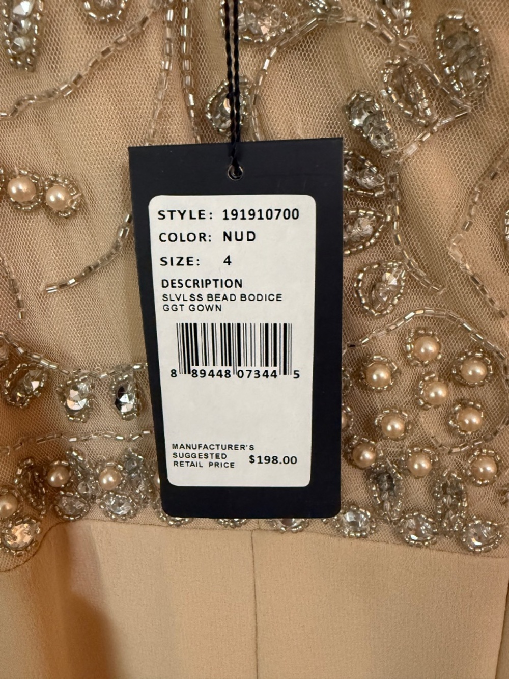 Adrianna Papell formal beaded dress size 4 - Picture 3 of 4